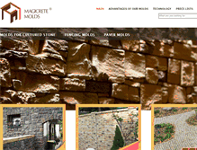 Tablet Screenshot of magicrete-molds.com